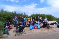 Group photo with the participants at the wilderness camp 