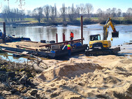 Modellierung des aufgespülten Sands. Foto SLE
